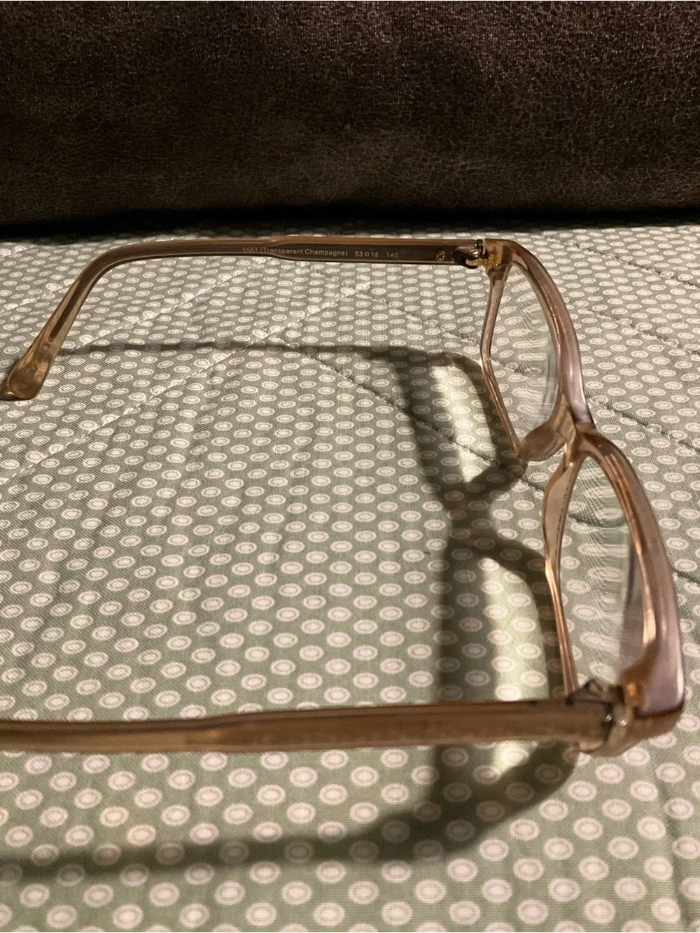 Coach Light Brown Translucent Rectangular Glasses